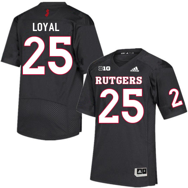 Youth #25 Shaquan Loyal Rutgers Scarlet Knights College Football Jerseys Sale-Black